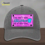 Arkansas Girl Novelty License Plate Hat Unconstructed Cotton / Charcoal