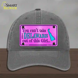 Delaware Girl Novelty License Plate Hat Unconstructed Cotton / Charcoal