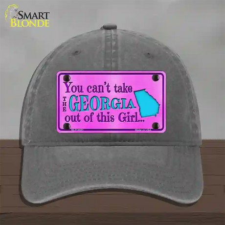 Georgia Girl Novelty License Plate Hat Unconstructed Cotton / Charcoal