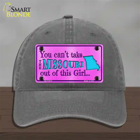 Missouri Girl Novelty License Plate Hat Unconstructed Cotton / Charcoal