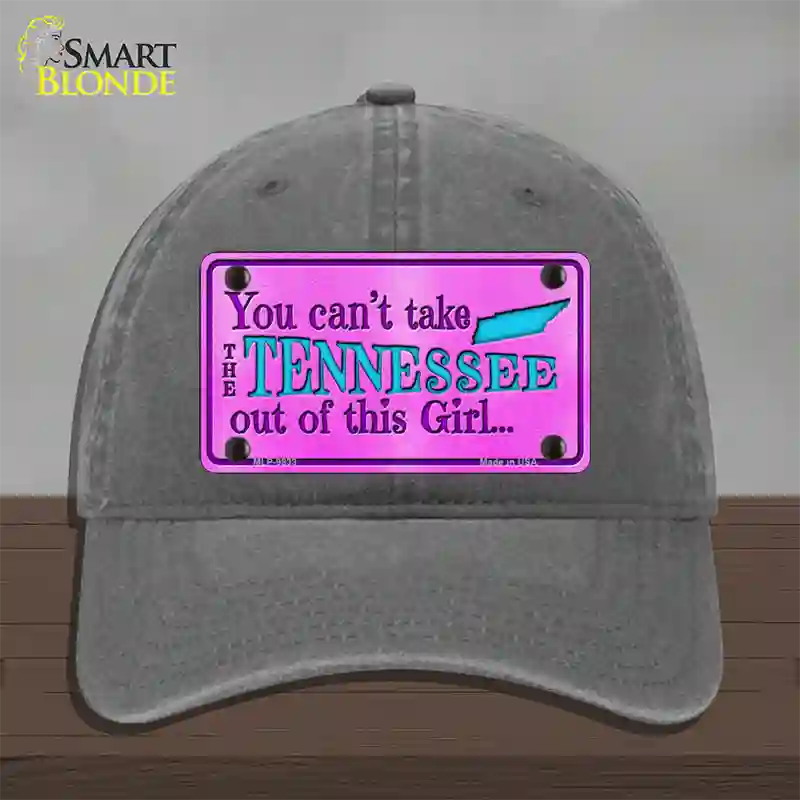 Tennessee Girl Novelty License Plate Hat Unconstructed Cotton / Charcoal