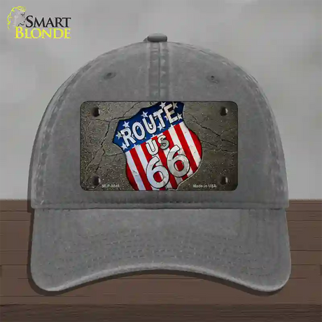 Asphalt Highway Novelty License Plate Hat Unconstructed Cotton / Charcoal