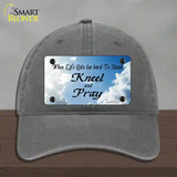 Clouds Novelty License Plate Hat Unconstructed Cotton / Charcoal