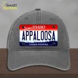 Appaloosa Idaho Novelty License Plate Hat Unconstructed Cotton / Charcoal