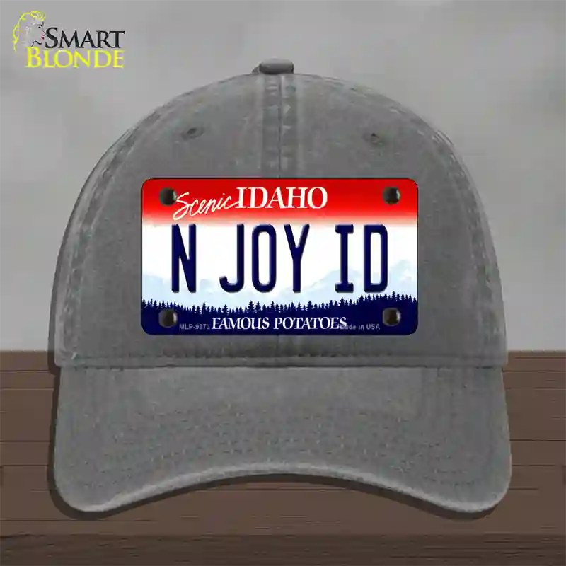 N Joy ID Idaho Novelty License Plate Hat Unconstructed Cotton / Charcoal