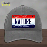 Nature Idaho Novelty License Plate Hat Unconstructed Cotton / Charcoal