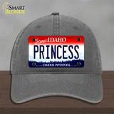 Princess Idaho Novelty License Plate Hat Unconstructed Cotton / Charcoal