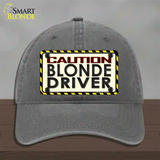 Caution Blonde Driver Novelty License Plate Hat Unconstructed Cotton / Charcoal