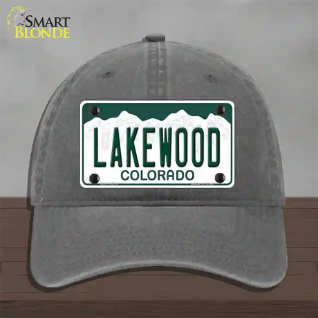 Lakewood Colorado Novelty License Plate Hat Unconstructed Cotton / Charcoal