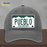 Pueblo Colorado Novelty License Plate Hat Unconstructed Cotton / Charcoal