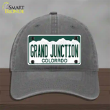 Grand Junction Colorado Novelty License Plate Hat Unconstructed Cotton / Charcoal