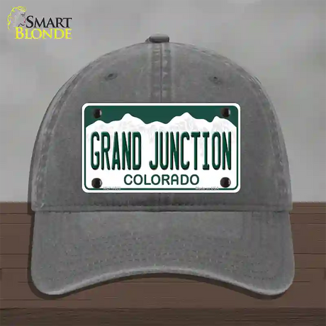 Grand Junction Colorado Novelty License Plate Hat Unconstructed Cotton / Charcoal