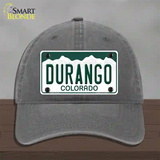 Durango Colorado Novelty License Plate Hat Unconstructed Cotton / Charcoal