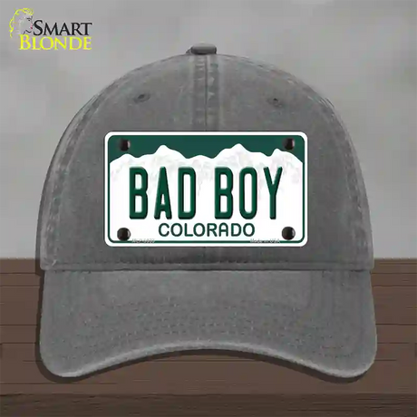 Bad Boy Colorado Novelty License Plate Hat Unconstructed Cotton / Charcoal