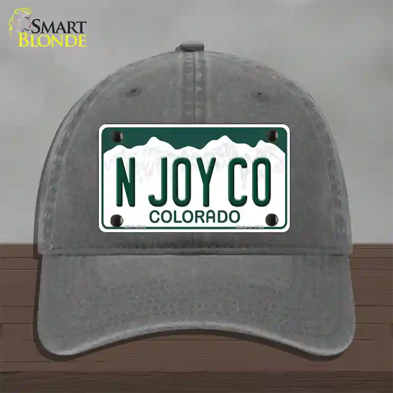 N Joy CO Colorado Novelty License Plate Hat Unconstructed Cotton / Charcoal