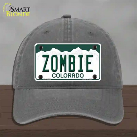 Zombie Colorado Novelty License Plate Hat Unconstructed Cotton / Charcoal