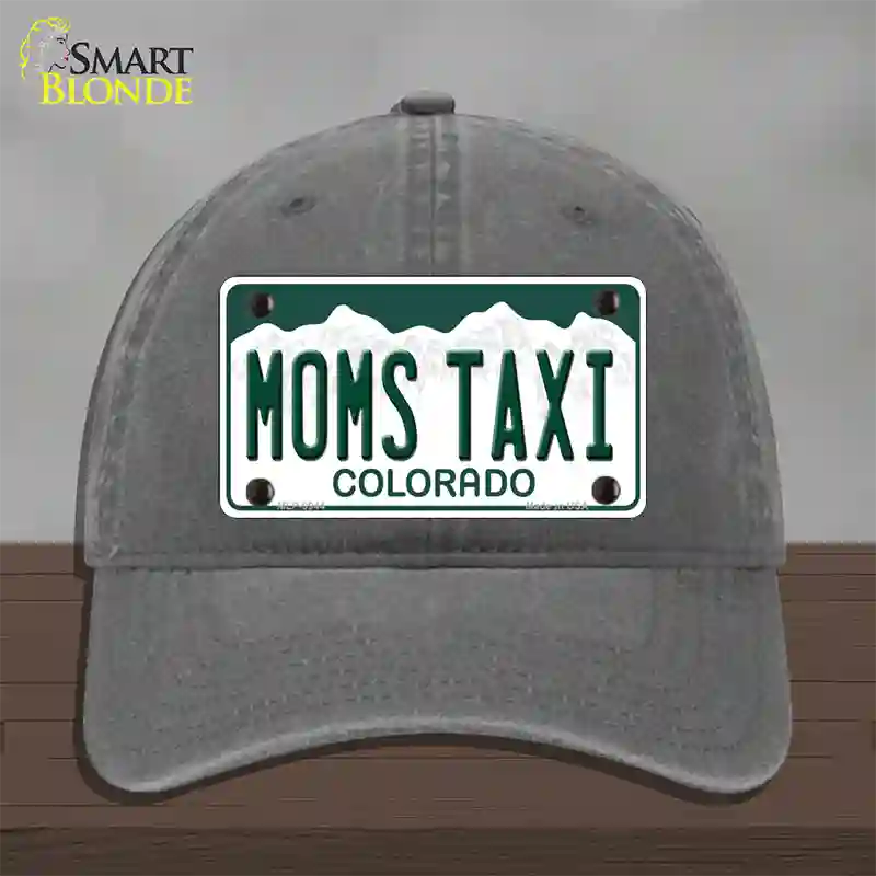 Moms Taxi Colorado Novelty License Plate Hat Unconstructed Cotton / Charcoal