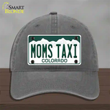 Moms Taxi Colorado Novelty License Plate Hat Unconstructed Cotton / Charcoal