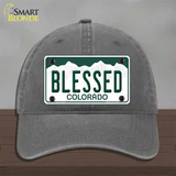 Blessed Colorado Novelty License Plate Hat Unconstructed Cotton / Charcoal