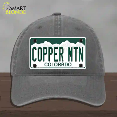 Copper Mountain Colorado Novelty License Plate Hat Unconstructed Cotton / Charcoal