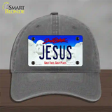 Jesus South Dakota Novelty License Plate Hat Unconstructed Cotton / Charcoal