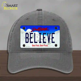 Believe South Dakota Novelty License Plate Hat Unconstructed Cotton / Charcoal