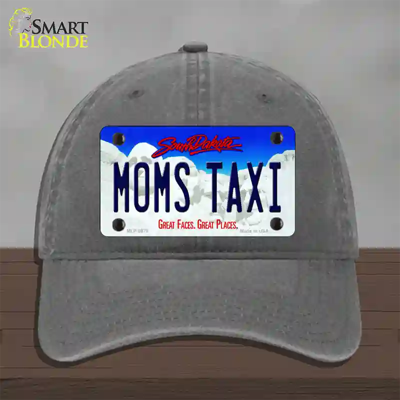 Moms Taxi South Dakota Novelty License Plate Hat Unconstructed Cotton / Charcoal