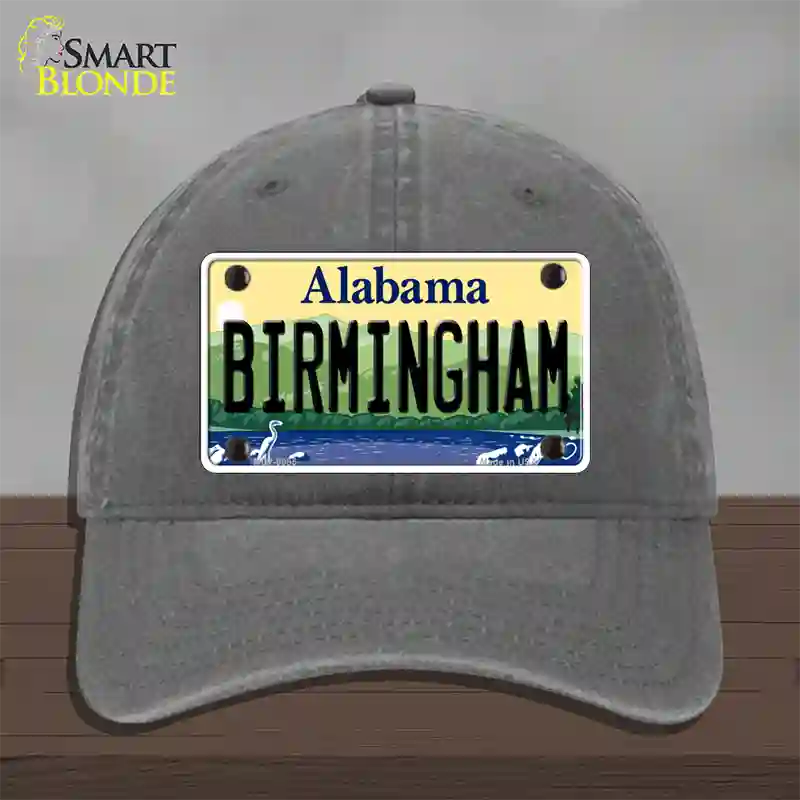 Birmingham Alabama Novelty License Plate Hat Unconstructed Cotton / Charcoal