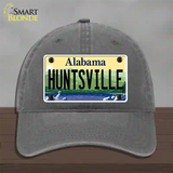 Huntsville Alabama Novelty License Plate Hat Unconstructed Cotton / Charcoal