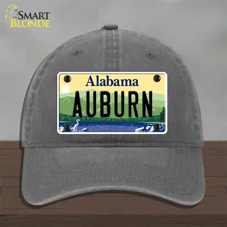 Auburn Alabama Novelty License Plate Hat Unconstructed Cotton / Charcoal