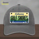 Gulf Shores Alabama Novelty License Plate Hat Unconstructed Cotton / Charcoal