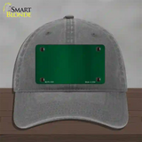 Green Metallic Solid Novelty License Plate Hat Unconstructed Cotton / Charcoal