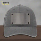 Grey Metallic Solid Novelty License Plate Hat Unconstructed Cotton / Charcoal