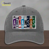 Arkansas License Plate Art Novelty License Plate Hat Unconstructed Cotton / Charcoal