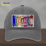 Idaho License Plate Art Novelty License Plate Hat Unconstructed Cotton / Charcoal