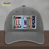 Illinois License Plate Art Novelty License Plate Hat Unconstructed Cotton / Charcoal