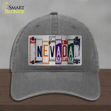 Nevada License Plate Art Novelty License Plate Hat Unconstructed Cotton / Charcoal