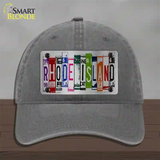 Rhode Island License Plate Art Novelty License Plate Hat Unconstructed Cotton / Charcoal