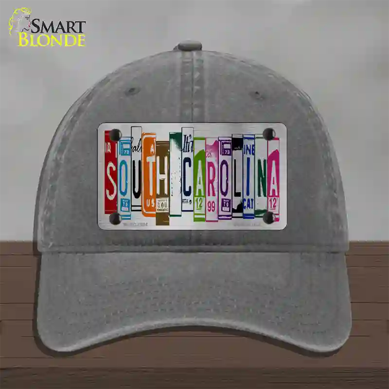 South Carolina License Plate Art Novelty License Plate Hat Unconstructed Cotton / Charcoal