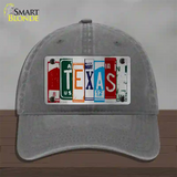 Texas License Plate Art Novelty License Plate Hat Unconstructed Cotton / Charcoal