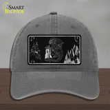 Wizards And Dragons Black Brushed Chrome Novelty License Plate Hat Unconstructed Cotton / Charcoal