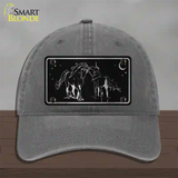 Unicorns Black Brushed Chrome Novelty License Plate Hat Unconstructed Cotton / Charcoal