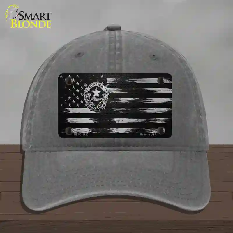 Nevada Carbon Fiber Novelty License Plate Hat Unconstructed Cotton / Charcoal