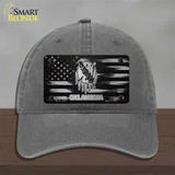 Oklahoma Carbon Fiber Novelty License Plate Hat Unconstructed Cotton / Charcoal