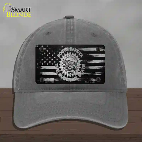 South Dakota Carbon Fiber Novelty License Plate Hat Unconstructed Cotton / Charcoal