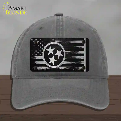 Tennessee Carbon Fiber Novelty License Plate Hat Unconstructed Cotton / Charcoal