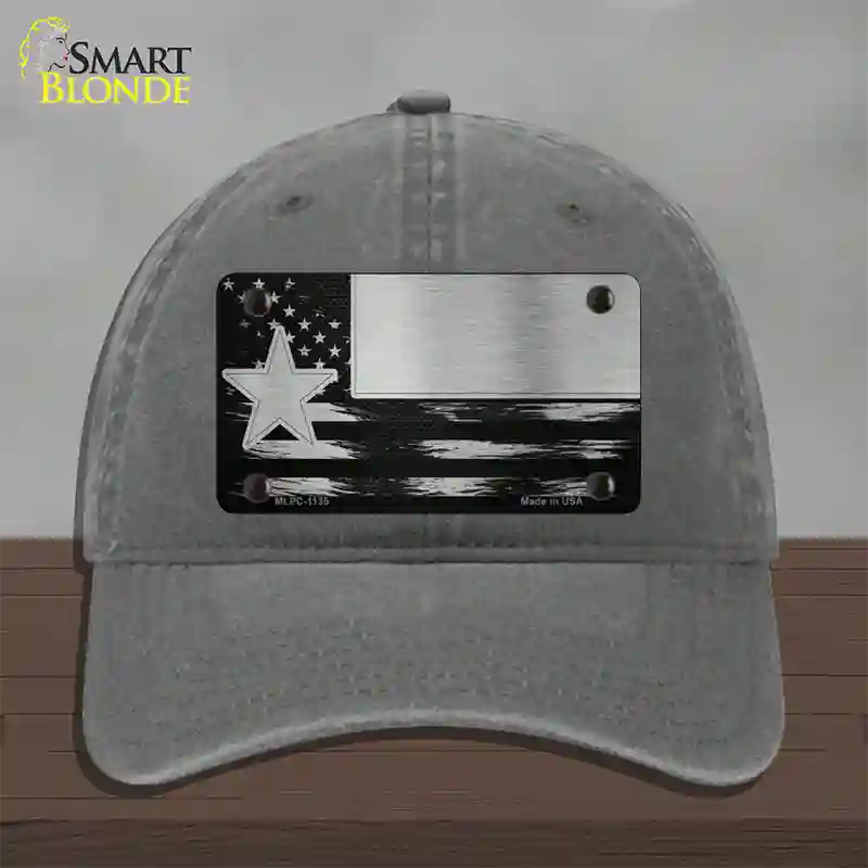 Texas Carbon Fiber Novelty License Plate Hat Unconstructed Cotton / Charcoal