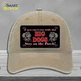 Big Dogs Black Novelty License Plate Hat Unconstructed Cotton / Khaki