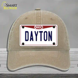 Dayton Ohio Novelty License Plate Hat Unconstructed Cotton / Khaki