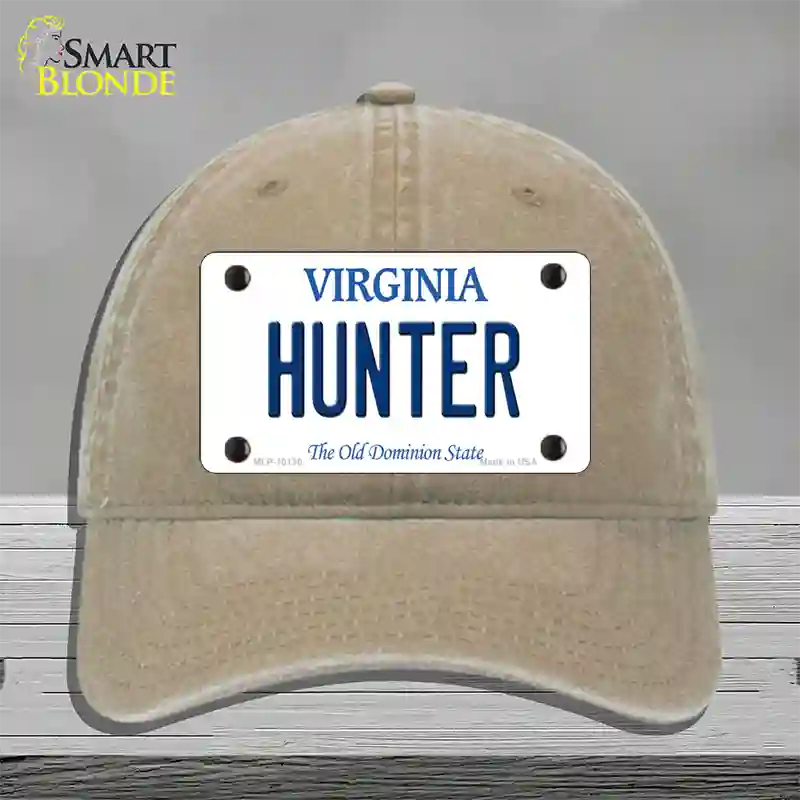 Hunter Virginia Novelty License Plate Hat Unconstructed Cotton / Khaki